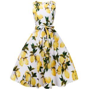Lemon swing dress
